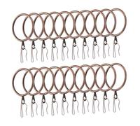 sourcing map 28pcs 1.5-Inch Inner Diameter Metal Curtain Hook Rings Copper Drapery Eyelet Sliding Curtain Rings with Pin-on Drapery Hook Curtain Hooks