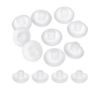 sourcing map 28Pcs Glass Table Top Bumpers with Stem, 5mm/0.2" Rubber Bumper Grippers Anti Slip Table Spacers for Patio Cabinet Furniture (Fits 3/16Inch Hole), Clear
