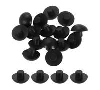 sourcing map 28Pcs Glass Table Top Bumpers with Stem, 5mm/0.2" Rubber Bumper Grippers Anti Slip Table Spacers for Patio Cabinet Furniture (Fits 3/16Inch Hole), Black