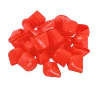 sourcing map 28Pcs Rubber End Caps, 26mm(31/32") ID 26mm(31/32") Height Round Screw Thread Protectors Flexible Screw Bolt Covers Caps for Metal Tube Rod Bolt, Red
