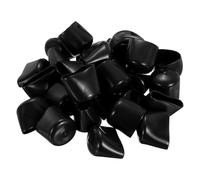 sourcing map 28Pcs Rubber End Caps, 27mm(1 1/16") ID 36mm(1 13/32") Height Round Screw Thread Protectors Flexible Screw Bolt Covers Caps for Metal Tube Rod Bolt, Black