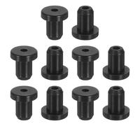 sourcing map 28Pcs Rubber Grommets 4mm Drill Hole, 2mm ID Hole Top Hat Grommet Black Silicone Rubber Hole Plug Gasket for Wiring, Automotive
