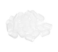 sourcing map 28Pcs Silicone End Caps, 11mm(7/16") ID 13mm(1/2") Height Round Rubber Elastic Screw Thread Protectors Soft Flexible Screw Bolt Covers Caps for Metal Tube Rod Bolt, Clear