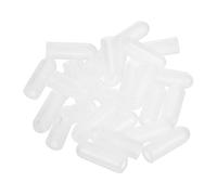 sourcing map 28Pcs Silicone End Caps, 2.8mm(1/8") ID 13mm(1/2") Height Round Rubber Elastic Screw Thread Protectors Soft Flexible Screw Bolt Covers Caps for Metal Tube Rod Bolt, Clear