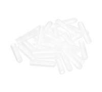 sourcing map 28Pcs Silicone End Caps, 3mm(1/8") ID 20mm(25/32") Height Round Rubber Elastic Screw Thread Protectors Soft Flexible Screw Bolt Covers Caps for Metal Tube Rod Bolt, Clear
