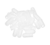 sourcing map 28Pcs Silicone End Caps, 4.5mm(3/16") ID 13mm(1/2") Height Round Rubber Elastic Screw Thread Protectors Soft Flexible Screw Bolt Covers Caps for Metal Tube Rod Bolt, Clear