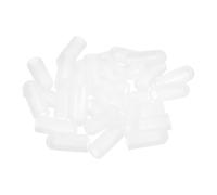 sourcing map 28Pcs Silicone End Caps, 4mm(5/32") ID 13mm(1/2") Height Round Rubber Elastic Screw Thread Protectors Soft Flexible Screw Bolt Covers Caps for Metal Tube Rod Bolt, Clear