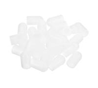 sourcing map 28Pcs Silicone End Caps, 7.5mm(5/16") ID 13mm(1/2") Height Round Rubber Elastic Screw Thread Protectors Soft Flexible Screw Bolt Covers Caps for Metal Tube Rod Bolt, Clear