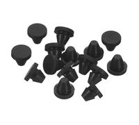 sourcing map 28Pcs Silicone Plugs, Rubber Round Snap in Locking Hole Plugs for 7-8mm Hole, Hole Stoppers Waterproof Hole Plug for Metal Tube, Furniture End Caps Inserts, Black