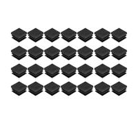 sourcing map 28Pcs Square Plastic Plugs, 22 x 22mm/0.87 x 0.87inch PE Pipe Tubing End Caps for 17-20mm/0.67-0.79inch Square Tube Furniture Chair Leg, Black