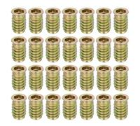 sourcing map 28Pcs Threaded Inserts Nuts, M10x25mm Hex Socket Drive Nut Inserts for Wood - Carbon Steel Screws Furniture Screw in Nuts Bolt Fastener