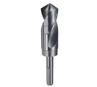 sourcing map 29.8mm (1-11/64") Drill Bit 1/2" Reduced Shank 3-Flat 4241 High Speed Steel Nitriding Black 118° for Soft Materials Wood Plastic Iron Copper Aluminum