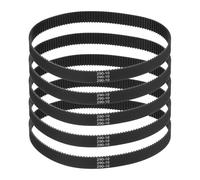 sourcing map 290mm GT-2 Timing Belt, 5pcs 10mm Width 2mm Pitch 3D Printing GT-2 Timing Belt Closed Loop Rubber, Black