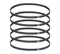 sourcing map 294mm GT-2 Timing Belt, 5pcs 6mm Width 2mm Pitch 3D Printing GT-2 Timing Belt Closed Loop Rubber, Black
