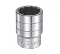 sourcing map 29mm 12 Point Shallow Socket 3/4" Drive Standard Metric CR-V