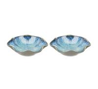 sourcing map 2cs Lotus Leaf Shape Ring Holder Dish, Ceramic Trinket Tray, Ring Tray for Jewelry Wedding Party Supplies, Gifts for Friends Mother Colleague, Stone Green