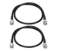 sourcing map 2FT 6G-SDI Cable, BNC Male to Male Cable 75 Ohm RG59 Coaxial Video Connect Jumper Video Camera Wire for Camera Surveillance Supports HD-SDI/3G/6G-SDI/4K/8K, Black, Pack of 2