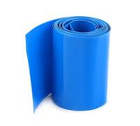 sourcing map 2Meter 64mm Width PVC Heat Shrink Wrap Tube Blue for AA Battery Pack