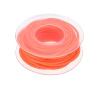 sourcing map 2mm 5.5Yards Hollow Pipe Rubber Cords, Elastic Silicone Tube Cord Barber Cord for Knitting Jewelry Making DIY Crafts Stitch Holders, Orange-Red