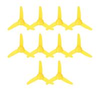 sourcing map 2mm DC Motor Shaft Propeller, 80mm Fan Shape 3-blade Plastic Straight Propeller for DIY Model Airplane Science Education Toys Motor RC Boat Micro (Yellow, Pack of 10)