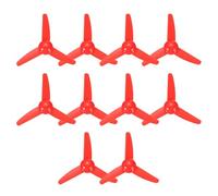 sourcing map 2mm DC Motor Shaft Propeller, 80mm Fan Shape 3-blade Plastic Straight Propeller for DIY Model Airplane Science Education Toys Motor RC Boat Micro (Red, Pack of 10)