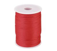 Sourcing Map 2mm Polypropylene Braided Rope, 100m Nylon Rope, Red, Clothesline, Camping, Hiking, Outdoor, Crafts