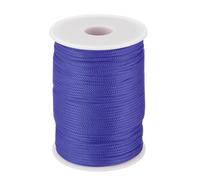 sourcing map 2mm Polypropylene Rope Braided Ropes, 100m Nylon Rope Hollow Utility Cord for Clothesline, Camping, Hiking, Outdoor, Dark Blue