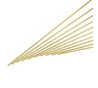 sourcing map 2mm x 500mm Brass Round Rod, Metal Solid Shaft Rods Lathe Bar Stock for DIY Crafts Model Car Helicopter Airplane 10pcs