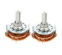 sourcing map 2P4T 2 Pole 4 Position Selectable Sole Deck Band Channel Rotary Switch Selector 2pcs