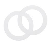 sourcing map 2Pack Goof Rings, 3.6" ID 4.9" OD Steel Flat Goof Trim Ring Light Cover Plate Flush Mount Can Converter for Recessed Downlight Vent Ceiling Medallion Wall Hole Decor, Matte White