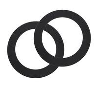 sourcing map 2Pack Goof Rings, 3.8" ID 5.3" OD Steel Flat Goof Trim Ring Light Cover Plate Flush Mount Can Converter for Recessed Downlight Vent Ceiling Medallion Wall Hole Decor, Matte Black