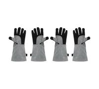 sourcing map 2Pair A3031- Welding Gloves 16" Fire Heat Resistant Long Sleeve Cowhide Leather BBQ Grill Gloves for Welding Fireplace Oven Baking Garden