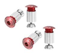 sourcing map 2Pair Bar End Plugs Aluminum Handlebar End Caps Bike Plugs 0.6oz Expanding Locking for MTB Road BMX Fixed Gear Bike, Red