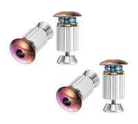 sourcing map 2Pair Bar End Plugs Aluminum Handlebar End Caps Bike Plugs 0.6oz Expanding Locking for MTB Road BMX Fixed Gear Bike, Colorful