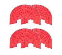 sourcing map 2pair Shoe Sole Protector for Sneakers Size 10-11 Self-Adhesive Non Slip Pad Heel Plates Repair for Men and Women, Red