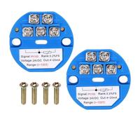 sourcing map 2pcs 0-100C RTD PT100 Temperature Sensor Transmitter Module 4-20MA DC24V Temperature Amplifier for Thermocouple, PLC Modules