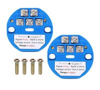 sourcing map 2pcs 0-250C RTD PT100 Temperature Sensor Transmitter Module 4-20MA DC24V Temperature Amplifier for Thermocouple, PLC Modules