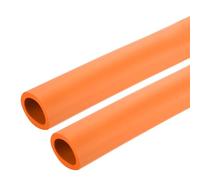sourcing map 2pcs 0.3 Meter/1ft Pipe Insulation Tube 1"(25mm) ID 1 3/8"(35mm) OD Foam Tubing for Handle Grip Support, Orange