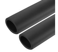 sourcing map 2pcs 0.3 Meter/1ft Pipe Insulation Tube 36mm ID 1 7/8"(48mm) OD Foam Tubing for Handle Grip Support, Black