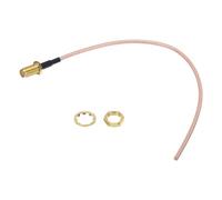 sourcing map 2Pcs 0.6FT/20cm RG316 Coaxial Cables SMA Female to Bare Wire Low Loss Coaxial Cable for Network 2G 3G 4G Antenna Router Coax Mobile to Base Antenna Orange