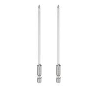 sourcing map 2pcs #0 Phillips Screwdriver Bit PH0 1/4" Hex Shank 4.3" (110mm) Long 2.5mm Rod Magnetic Cross Head Drill Bits S2 Steel Industrial Screw Driver Bit for Electric Power Tools, Gray