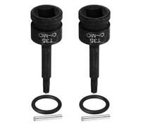 sourcing map 2pcs 1/2" Drive Torx Bit Socket T35 Impact 6 Point Star Bit Sockets CR-MO Steel with Cotter Pin and O-Ring for Power Drill Drivers Garage Workshop Adapter