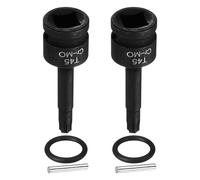 sourcing map 2pcs 1/2" Drive Torx Bit Socket T45 Impact 6 Point Star Bit Sockets CR-MO Steel with Cotter Pin and O-Ring for Power Drill Drivers Garage Workshop Adapter