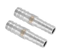sourcing map 2Pcs 1/2" to 3/8" Hose Barb Reducer Pipe Fitting, 304 Stainless Steel Hose Pipe Fitting Sanitary Adapter for Vacuum Systems, Industrial Pipe Connections, Silver