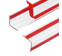 sourcing map 2Pcs 1.3 ft x 0.98 Inch Edge Corner Protectors, Self Adhesive Wall Corner Protector for Furniture Table Door Wall Edge Guard, Clear