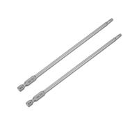 sourcing map 2pcs 1/4" Hex Shank T25 S2 Steel Magnetic Torx Security Screwdriver Bit 150mm Long