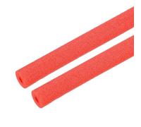 sourcing map 2pcs 1/5" ID Pipe Insulation Foam Tube, Foam Pipe Tubing Covers 0.59" OD Wrap Roll Bar Tubing 3.3FT Long - Heat Preservation for Handle Heat Water/Pipe Freeze Protection, Red
