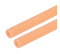 sourcing map 2pcs 1/5" ID Pipe Insulation Foam Tube, Foam Pipe Tubing Covers 0.59" OD Wrap Roll Bar Tubing 3.3FT Long - Heat Preservation for Handle Heat Water/Pipe Freeze Protection, Orange