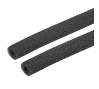 sourcing map 2pcs 1/5" ID Pipe Insulation Foam Tube, Foam Pipe Tubing Covers 0.59" OD Wrap Roll Bar Tubing 3.3FT Long - Heat Preservation for Handle Heat Water/Pipe Freeze Protection, Black