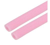 sourcing map 2pcs 1/5" ID Pipe Insulation Foam Tube, Foam Pipe Tubing Covers 0.59" OD Wrap Roll Bar Tubing 3.3FT Long - Heat Preservation for Handle Heat Water/Pipe Freeze Protection, Pink